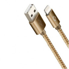 Дата кабель USB 2.0 AM to Lightning 1.0m Ace Champagne Cord (CDA-L1-2CH)