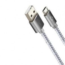 Дата кабель USB 2.0 AM to Lightning 1.0m Ace Silver Cord (CDA-L1-2SI)