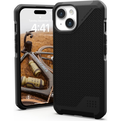 Чохол до мобільного телефона UAG Apple iPhone 15 Metropolis LT Magsafe, Kevlar Black (114315113940)