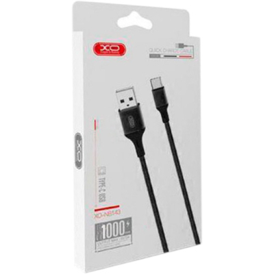 Дата кабель USB 2.0 AM to Type-C 2.0m NB143 Braided Black XO (XO-NB143C2-BK)