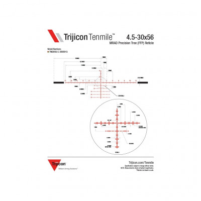 Оптичний приціл Trijicon Tenmile 4.5-30x56 Red/Green MRAD Precision Tree FFP (TM3056-C-3000013)