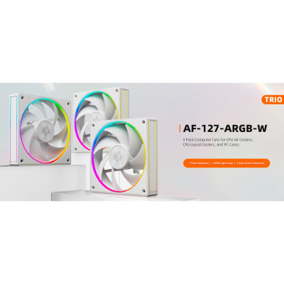 Кулер до корпусу ID-Cooling AF-127-ARGB-W TRIO
