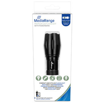 Ліхтар Mediarange LED flashlight with powerbank 1800mAh (MR735)