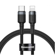 Дата кабель USB-C to Lightning 1.0m 18W 2.1A Cafule Black-Grey Baseus (CATLKLF-G1)