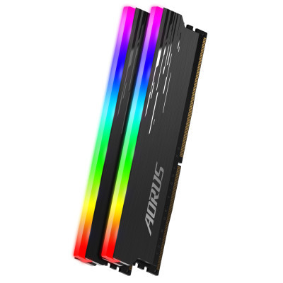 Модуль пам'яті для комп'ютера DDR4 16GB (2x8GB) 3733 MHz AORUS RGB Fusion 2.0 Memory boost GIGABYTE (GP-ARS16G37D)