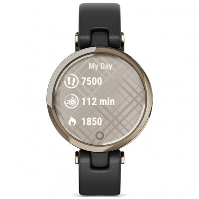 Смарт-годинник Garmin Lily, CreamGold, Black, Leather (010-02384-B1)