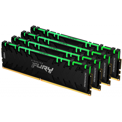 Модуль пам'яті для комп'ютера DDR4 32GB (4x8GB) 3600 MHz Renegade RGB Black Kingston Fury (ex.HyperX) (KF436C16RBAK4/32)