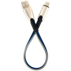 Дата кабель USB 2.0 AM to Type-C 0.25m blue Dengos (PLS-TC-SHRT-PLSK-BLUE)