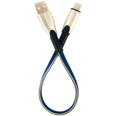 Дата кабель USB 2.0 AM to Type-C 0.25m blue Dengos (PLS-TC-SHRT-PLSK-BLUE)