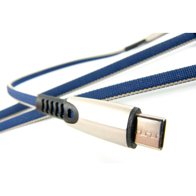 Дата кабель USB 2.0 AM to Type-C 0.25m blue Dengos (PLS-TC-SHRT-PLSK-BLUE)