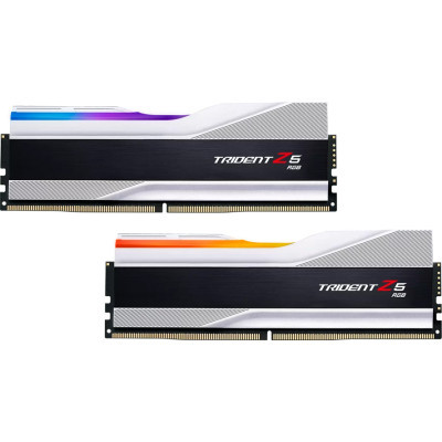 Модуль пам'яті для комп'ютера DDR5 32GB (2x16GB) 8000 MHz Trident Z5 RGB Silver G.Skill (F5-8000J3848H16GX2-TZ5RS)