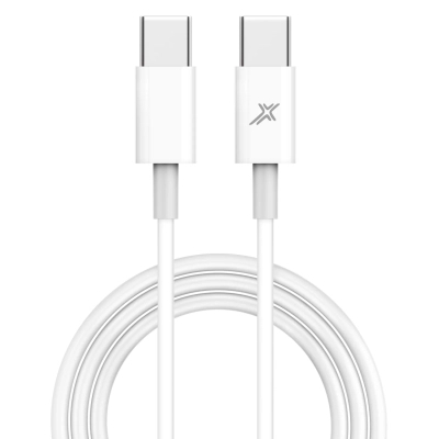 Дата кабель USB-C to USB-C 1.0m 20W CC-03W White Grand-X (CC-03W)