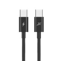 Дата кабель USB-C to USB-C 1.0m 60W CC-07B Black Grand-X (CC-07B)