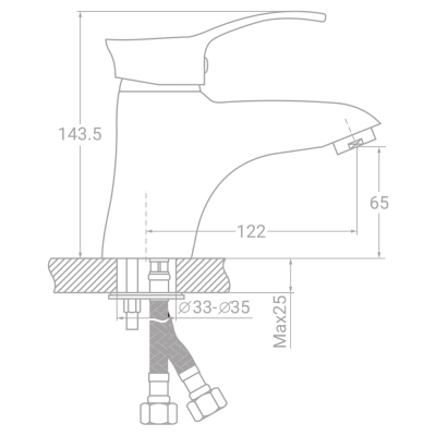 Змішувач TAU SE-2A145C (9807000)