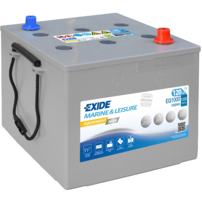 Акумулятор автомобільний EXIDE Equipment AGM 120Ah клеми по центру (1225EN) (EQ1000)