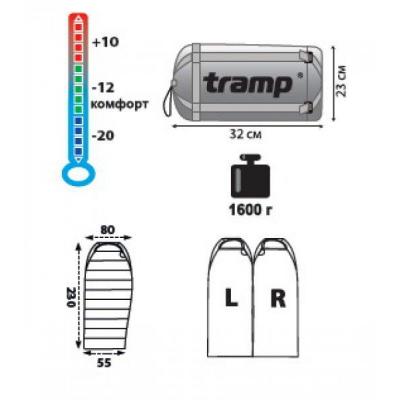 Спальний мішок Tramp Winnipeg индиго/черный R (TRS-003.06 R)