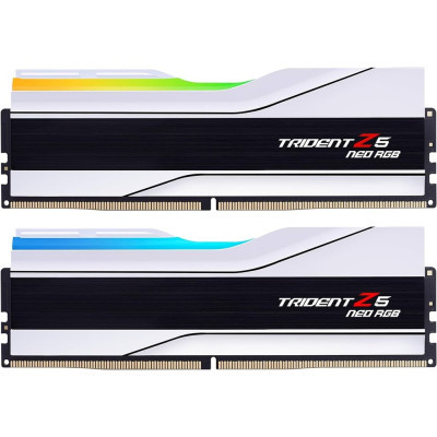 Модуль пам'яті для комп'ютера DDR5 64GB (2x32GB) 6000 MHz Trident Z5 Neo RGB Matte White G.Skill (F5-6000J3036G32GX2-TZ5NRW)