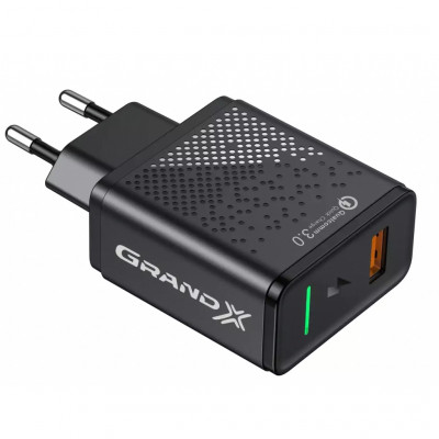 Зарядний пристрій Grand-X QC3.0 18W + Lightning cable (CH-650L)