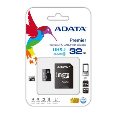 Карта пам'яті ADATA 32Gb microSDHC Ultra UHS-I +SD адаптер Class 10 (AUSDH32GUICL10-RA1)