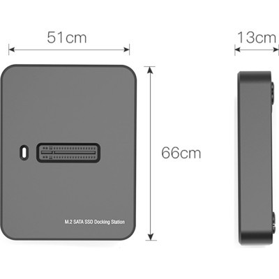 Док-станція для накопичувачів Gembird USB Type-C M.2 SATA NVME SSD (DD-U3M2)