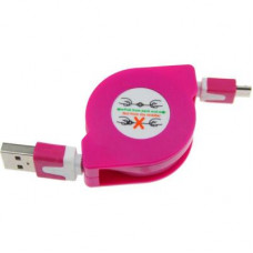 Дата кабель USB 2.0 AM to Micro 5P 1.0m TKX-66 Flat Lilac Toto (F_57473)