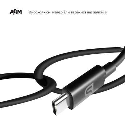 Дата кабель USB-C to USB-C 1.2.0m ABMM093BL black Armorstandart (ARM64371)