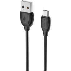 Дата кабель USB 2.0 AM to Micro 5P 1.0m BX19 Benefit 2.4A Black BOROFONE (BX19MB)