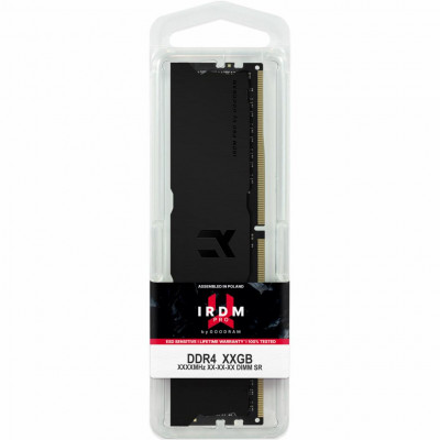 Модуль пам'яті для комп'ютера DDR4 16GB (2x8GB) 3600 MHz Iridium Pro Deep Black Goodram (IRP-K3600D4V64L18S/16GDC)
