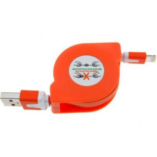 Дата кабель USB 2.0 AM to Lightning 1.0m TKX-67 Flat Orange Toto (F_57482)