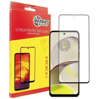 Чохол до мобільного телефона Dengos Kit for Motorola G14 case + glass (Black) (DG-KM-48)