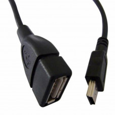 Дата кабель OTG USB 2.0 AF to Mini 5P 0.8m Atcom (12821)