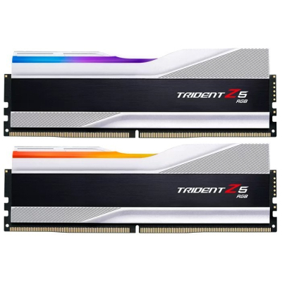 Модуль пам'яті для комп'ютера DDR5 48GB (2x24GB) 7200 MHz Trident Z5 RGB Silver G.Skill (F5-7200J3646F24GX2-TZ5RS)