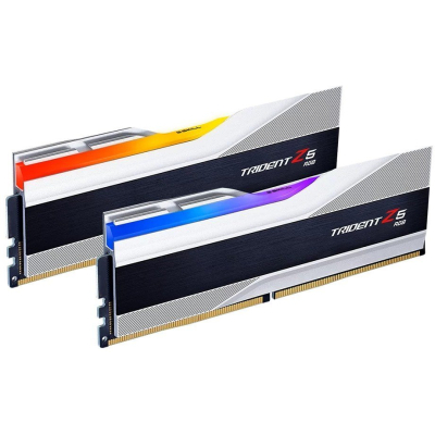 Модуль пам'яті для комп'ютера DDR5 48GB (2x24GB) 7200 MHz Trident Z5 RGB Silver G.Skill (F5-7200J3646F24GX2-TZ5RS)