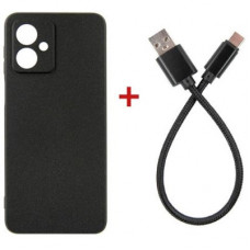 Чохол до мобільного телефона Dengos Kit for Motorola G54 case + glass DENGOS (Black) (DG-CC-01)
