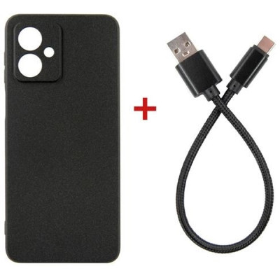 Чохол до мобільного телефона Dengos Kit for Motorola G54 case + glass DENGOS (Black) (DG-CC-01)
