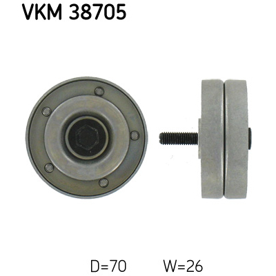 Ролик натягувача ременя SKF VKM 38705