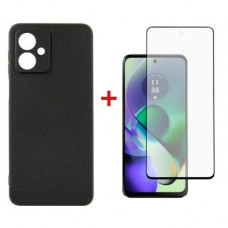 Чохол до мобільного телефона Dengos Kit for Motorola G54 case + glass (Black) (DG-KM-50)