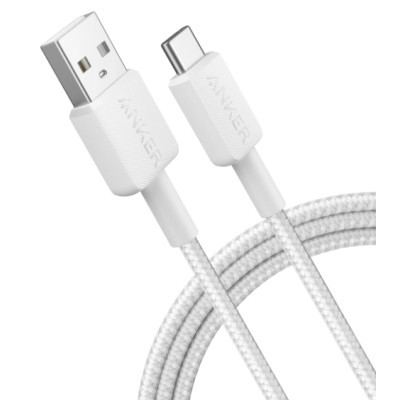 Дата кабель USB 2.0 AM to Type-C 1.8m 322 White Anker (A81H6H21)