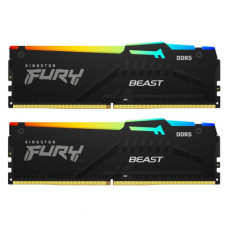 Модуль пам'яті для комп'ютера DDR5 64GB (2x32GB) 6000 MHz Beast RGB Kingston Fury (ex.HyperX) (KF560C30BBAK2-64)