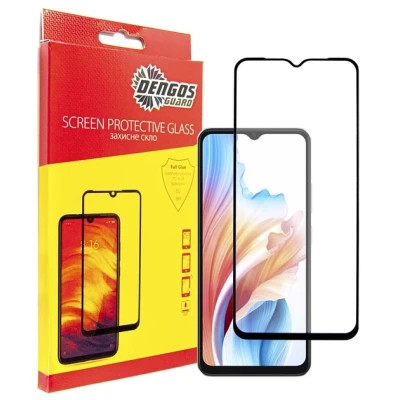 Чохол до мобільного телефона Dengos Kit for OPPO A38 case + glass (Black) (DG-KM-05)