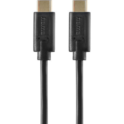 Дата кабель USB-C to USB-C 1.5m Black Hama (00086409)