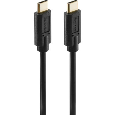 Дата кабель USB-C to USB-C 1.5m Black Hama (00086409)