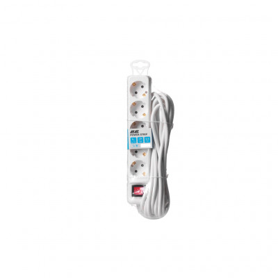 Мережевий подовжувач 2E 5XSchuko з вимикачем,5м, white (2E-U05ES15M5)
