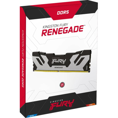 Модуль пам'яті для комп'ютера DDr5 16GB 7600 MHz Renegade XMP Silver/Black Kingston Fury (ex.HyperX) (KF576C38RS-16)