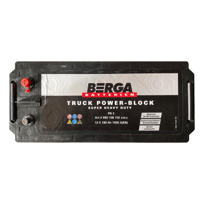 Акумулятор автомобільний Berga Truck Power Block 180Ah бокова(+/-) (1000EN) (6801081007502)