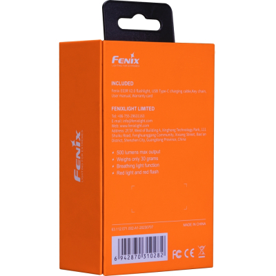 Ліхтар Fenix E03R V2.0 Red (E03RV20RED)