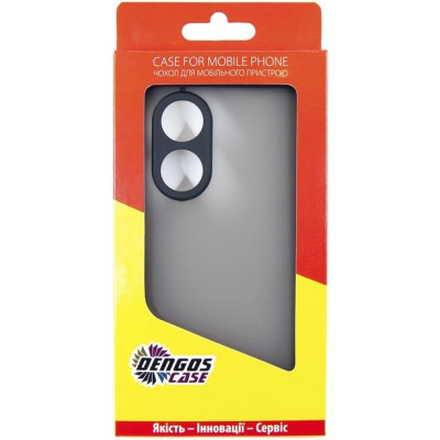 Чохол до мобільного телефона Dengos Kit for OPPO A58 4G case + glass (Black) (DG-KM-36)