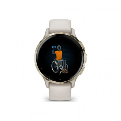 Смарт-годинник Garmin Venu 3S, Ivory + Soft Gold, GPS (010-02785-04)