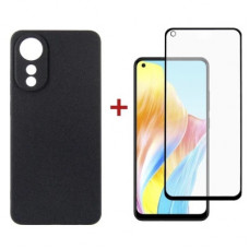Чохол до мобільного телефона Dengos Kit for OPPO A78 4g case + glass (Black) (DG-KM-03)