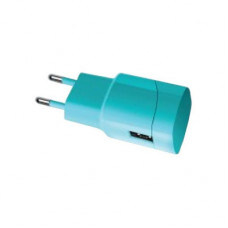 Зарядний пристрій Florence USB, 1.0A aquamarin color (FW-1U010A)